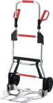 Transport trolley, foldable H=1250 mm Bucket-LxW 420x595 mm Tubular steel aluminium, up to 250 kg