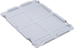 Scharnierdeckel für Transportkästen LxB 400x300 mm grau, PP, Allit