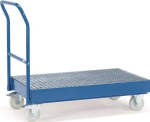 Drum transport trolley, 45 l drip tray Loading area 1000 x 600 mm Fetra 2702
