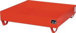 Drip tray fire red 230 l LxWxH 1200x1200x285 mm Sheet steel without grating
