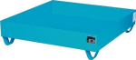 Drip tray light blue 230 l LxWxH 1200x1200x285 mm Sheet steel without grating
