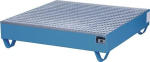 Drip tray light blue 216 l LxWxH 1200x1200x285 mm Sheet steel with grating