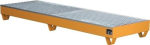 Auffangwanne orange 222 l LxBxH 2400x800x250 mm Stahlblech mit Gitterrost