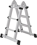 Teleskopleiter Alu 4x3 Sprossen mit Traverse 4tlg. Arbeitshöhe 3,05 m Munk Günzburger