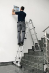 Telescopische ladder 4x6 sporten aluminium max. totale belasting 150kg Günzburger