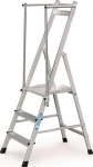 Aluminium platformtrap 3 treden Platformhoogte 0,74 m, werkhoogte 2,74 m Reling rondom, Zarges ZAP Neo S
