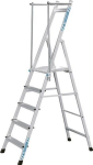 Plattformleiter Alu 5 Stufen Plattformhöhe 1,24 m, Arbeitshöhe 3,24 m Geländer umlaufend, Zarges ZAP Neo S