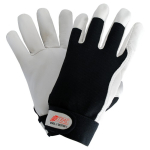 Gloves, nappa leather Size 10, grey/sw, textile back, EN 388 Nitras Dexter 1 8905