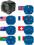 Travel plug set with 10A fuse Brennenstuhl