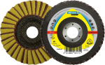 Lamellenslijpschijf 115x22,23 mm, K80 medium gebogen SMT 850 plus Special Klingspor