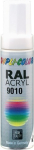 Retoucheerstift 12 ml, Dupli-Kleur zuiver wit glanzend, RAL 9010