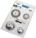 Bürstensortiment 5-tlg. Aufnahme 6 mm, Drahtstärke 0,3 mm Osborn