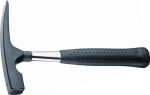 Mason's hammer with steel tube 600 g roughened Rhenish form STA, Picard