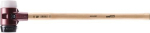 Moker Kop Ø 80 mm L=800 mm, middelhard hickoryhout Superplastic wit/rubber zwart, Halder