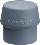 Schonhammerkopf Kopf-Ø 30 mm TPE-mid grau mittelhart, Halder Simplex