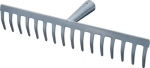 Road rake WorkingW=395 mm,tinesL=55 mm,16 tines with conical nozzle, without handle