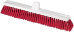 Bezem HACCP L=450 mm, dikte varkenshaar 0,25 mm rood, Nölle