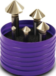 Countersink set DIN 335 C 90 degrees EUC 6.3-25 mm, HSS special, plastic box 5-piece 3-surface shaft, Beck