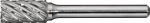 Burr with cross toothing Ø=10 mm Head length 20 mm Shank Ø=6 mm ZYA Special Steel, Promat 868765