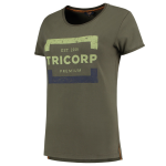 Dames T-shirt Maat legergroen, MG180 Tricorp Premium