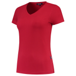 Damen T-Shirt V-Ausschnitt Slim Fit rot, MG190 Tricorp Casual