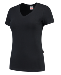 Damen T-Shirt V-Ausschnitt Slim Fit navy blau, MG190 Tricorp Casual