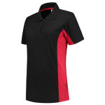 Dames poloshirts Maat zwart rood, MG180 Tricorp Tweekleurige Werkkleding