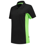 Dames poloshirts Maat zwart lichtgroen, MG180 Tricorp Tweekleurige Werkkleding