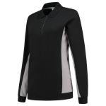 Dames sweater met polokraag Maat S, zwart/grijs, MG280 Tricorp Werkkleding Tweekleurig