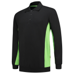 Polosweatshirt schwarz hell grün, MG280 Tricorp Workwear Bicolor