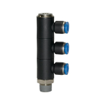 L-Mehrfachverteiler Blaue Serie 3-fach drehbar R 3/8 außen SD6