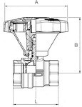 Ball valve fine adjustment brass nickel-plated/blank Rp 3/8