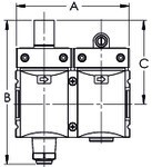 Vuleenheid Futura-mini pneumatisch bediend BG 0 G 1/4