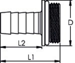 1/3 Schlauchverschr. NBR O-Ring Bund MS blank