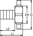 2/3 Schlauchverschr. G 1 Ü-mutter leichte CH Ausf. MS