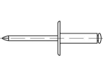 Blind rivet aluminium/steel FK 5x12 mm, K14 Clamping range 6.0-8.0
