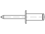 Blindklinknagel, roestvrij staal 3x16 mm Klembereik 11,0-13,0