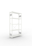 Basisrekken 1-regelig, frame gedemonteerd HxLxD 2000x1000x300 mm, grijs RAL 7035 Meta Clip S3 GR 150/1100 kg 5 schappen
