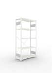 Basisrekken 1-regelig, frame gedemonteerd HxLxD 2000x1000x400 mm, grijs RAL 7035 Meta Clip S3 GR 150/1100 kg 5 schappen