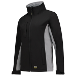 Dames softshell jas Maat zwart/grijs, MG340 Tricorp Tweekleurige Werkkleding