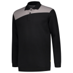 Polosweatshirt Quernaht schwarz grau, MG280 Tricorp Workwear Bicolor
