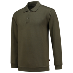 Sweatshirt Polokragen und Bund army grün MG280 Tricorp Casual