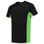 T-Shirt schwarz hell grün, BW190 Tricorp Workwear Bicolor