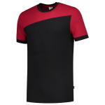T-Shirt Quernaht schwarz rot MG180 Tricorp Workwear Bicolor