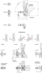 Vertical clamp with pressure screw GN 810.3-130-CL-NI stainless steel