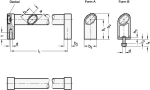 Oval tube handle GN 335-36-200-A-SW Tube black KU-coated