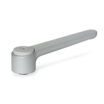 Flachspannhebel GN 126-120-M12-SR silber strukturmatt