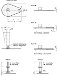 Verstelbare voet GN 45-60-M16-75-D3-TK roestvast staal AISI 316L