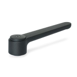 Flachspannhebel GN 126.1-145-B16-SW schwarz