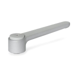 Flachspannhebel GN 126.1-145-M12-SR silber strukturmatt